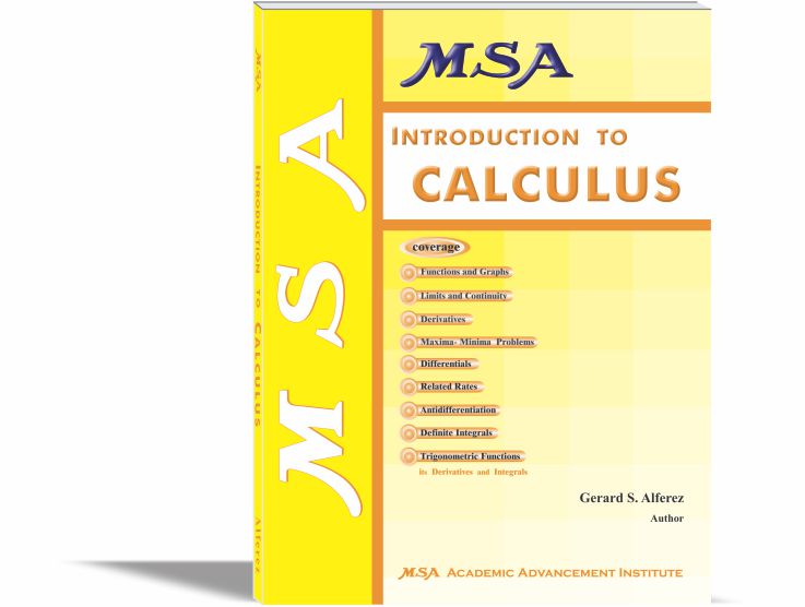 MSA Introduction to Calculus : Solution's Manual